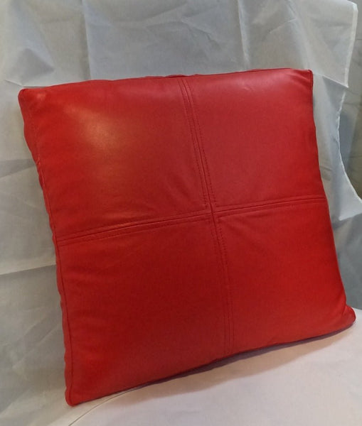 Noora Lambskin Leather Seat Cushion Cover | Table Seat Cushion Cover, SQUARE Bench Floor Seat Cushion Cover, - Noora International