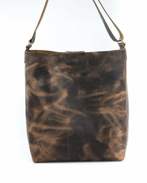 NOORA Leather Crossbody Bag • Distressed Leather Bag • Leather Shoulder Bag • Brown Leather Purse With Shoulder Strap•Handmade Crossbody SJ - Noora International