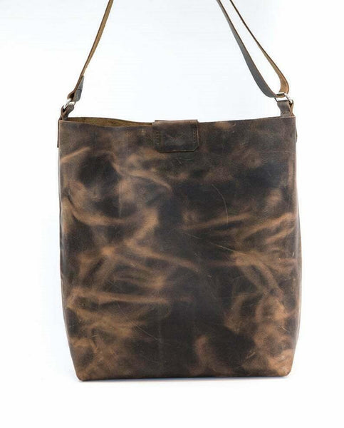NOORA Leather Crossbody Bag, Distressed Leather Bag, Leather Shoulder Bag, Brown Leather Purse With Shoulder Strap•Handmade Crossbody SJ - Noora International