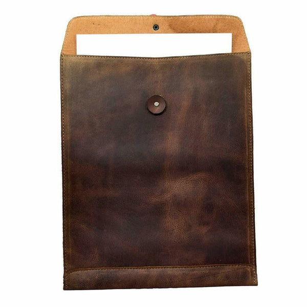 NOORA Leather Mailing Envelope Document Holder_Office and Work Essentials Handmade Cover,Personalized journal cover,Brown Leather _SJ - Noora International