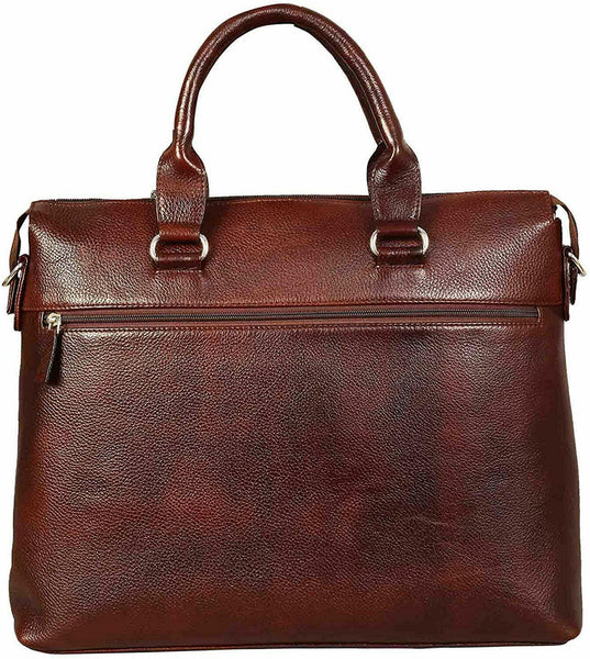 NOORA leather messenger laptop shoulder brown vintage office bag handmade WA256 - Noora International