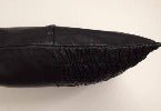 NOORA Leather Pillow Cover, Cushion Pillow Cover, Living Décor, Home Décor, Quilted Cover ,Throw Case Cover Black SU0164 - Noora International