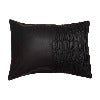 NOORA Leather Pillow Cover, Cushion Pillow Cover, Living Décor, Home Décor, Quilted Cover ,Throw Case Cover Black SU0164 - Noora International