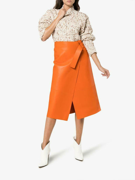 NOORA Leather skirt Women's Leather skirt Vintage skirt Genuine Leather SB465 - Noora International