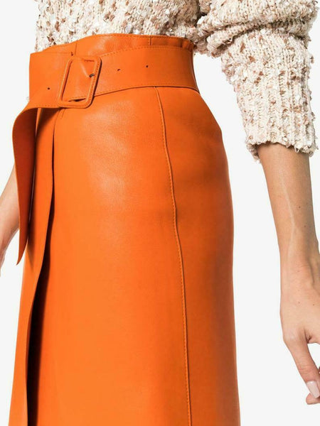 NOORA Leather skirt Women's Leather skirt Vintage skirt Genuine Leather SB465 - Noora International