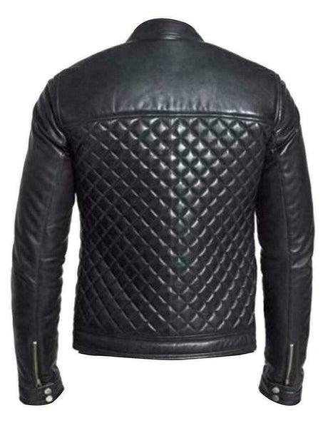 Noora Men Motorcycle Black Leather Jacket Lambskin Biker Bomber Jacket Slim SJ23 - Noora International