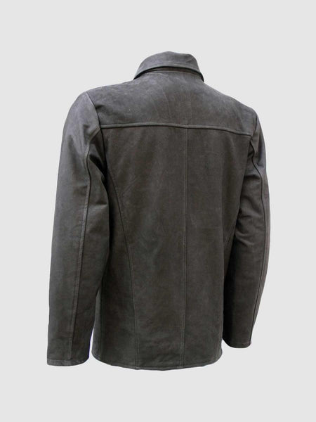 NOORA Men's 100% Real Lambskin Black Suede Biker Shirt Jacket | Slim Fit Shirt With Button & Pocket | ST0417 - Noora International