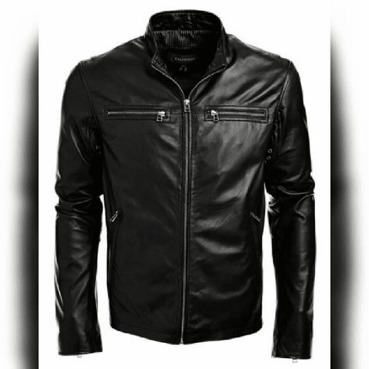 Noora Men's Authentic Lambskin Leather Jacket Slim Fit Outerwear Soft Premium Black Leather Jacket With Zipper Pocket YK95 - Noora International