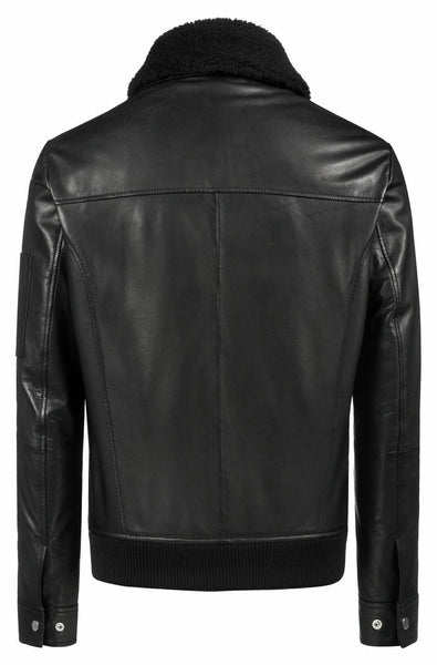Noora MENS BIKER Lambskin CAFE RACER REAL LEATHER SLIM FIT JACKET NI-43 - Noora International