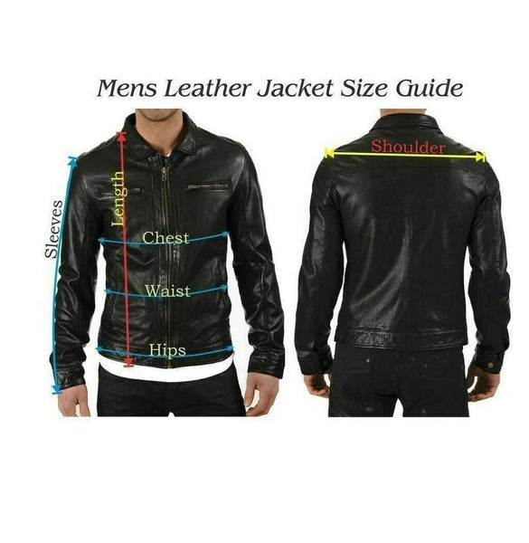 NOORA Men's Black Lambskin Leather Motorcycle Jacket , Retro Style Jacket With Zipper & Zipped Pocket | ST08 - Noora International