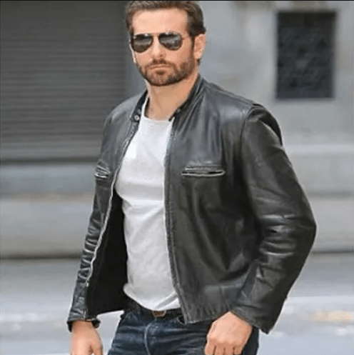 NOORA Mens Lambskin Black Leather Biker Jacket With Zipper & Pocket | Celebrity Wear Jacket | Slim Fit Jacket | - Noora International