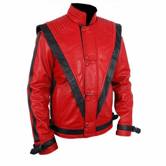 NOORA Mens Lambskin Colour Block Leather Quilted Jacket , Men's Red & Black Belted Biker Jacket | ST046 - Noora International