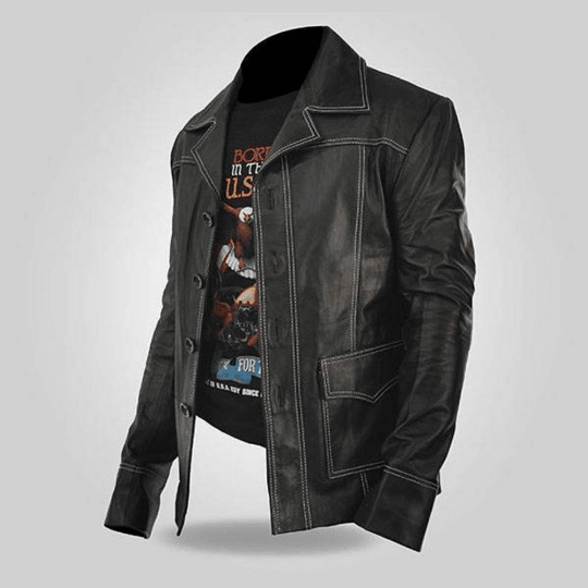 NOORA Men's Lambskin Leather Black Motorcycle Shirt Jacket , Slim Fit Jacket With Button & Pocket | ST017 - Noora International