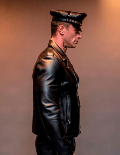 NOORA Mens Lambskin Leather Black Motorcycle Style Jacket With Zipper & Pocket | Shoulder Strap | ST02 - Noora International