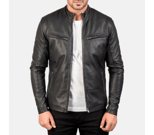 NOORA Mens Lambskin Leather Motorcycle Black Jacket Western Style Zipper Top Quality | ST019 - Noora International