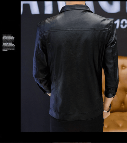 NOORA Mens Lambskin Shiny Black Leather Shirt Style Jacket | Casual Party Shirt YK078 - Noora International