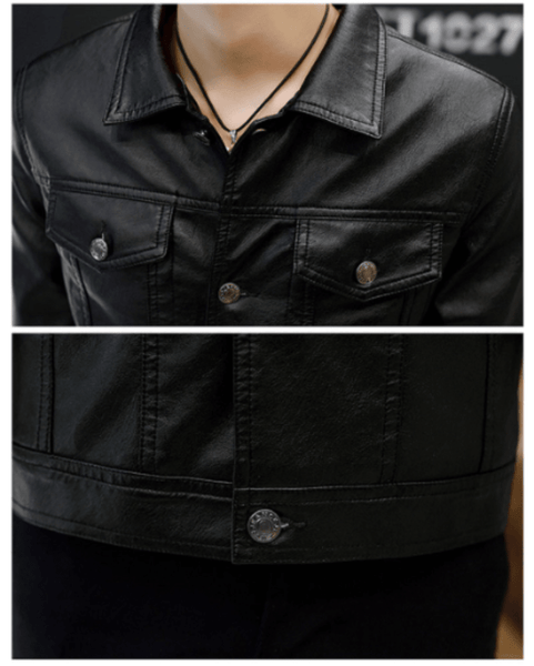 NOORA Mens Lambskin Shiny Black Leather Shirt Style Jacket | Casual Party Shirt YK078 - Noora International