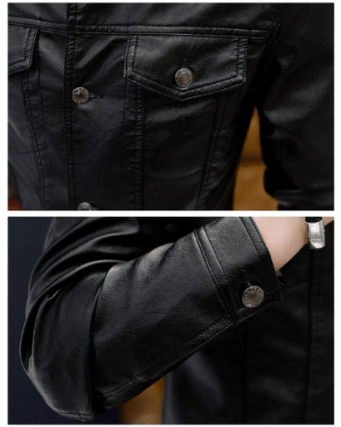NOORA Mens Lambskin Shiny Black Leather Shirt Style Jacket | Casual Party Shirt YK078 - Noora International