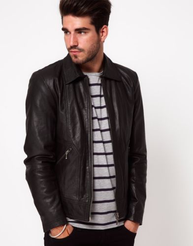 Noora Men’s Real Lambskin Black Motorcycle Slim Fit Leather Jacket| Casual Autumn Winter Jacket| Personalized Gift - Noora International