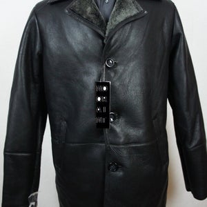 NOORA NEW Casual Overcoat Men Real 100% Genuine Shearling Leather Sheepskin Coat Jacket Trench SB120 - Noora International