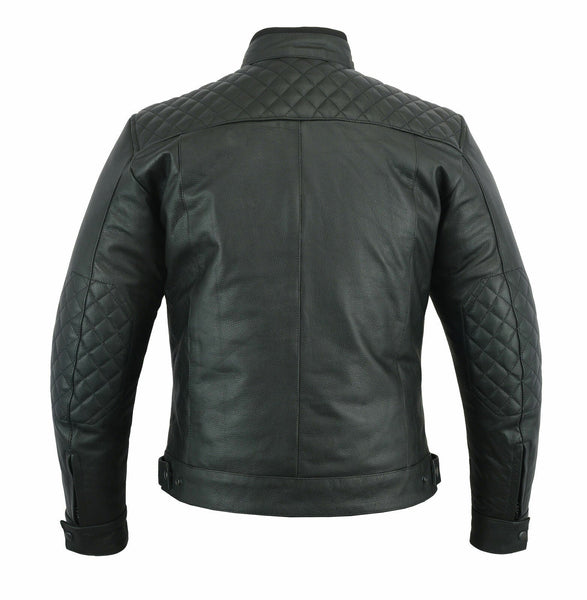 NOORA New Fashion Mens Leather Slim Fit Leather Jacket Motorcycle Biker NI-49 - Noora International