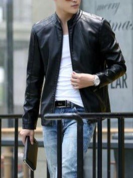 Noora New Lambskin Mens Dark Brown Leather Jacket, Casual Out Wear Biker Jacket, Western Style Jacket YK0245 - Noora International