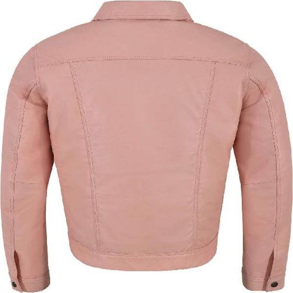 Noora New Lambskin Men's Pink Leather Shirt & Jacket, Motorcycle Slim Fit Biker Jacket, Dashing Style Jacket SN023 - Noora International