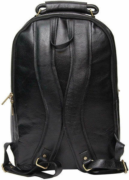 NOORA New Men Women Leather Black Backpack Rucksack Shoulder Fashion Bag,Tutorial Bag KY090 - Noora International
