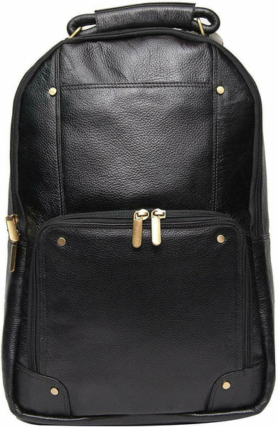 NOORA New Men Women Leather Black Backpack Rucksack Shoulder Fashion Bag,Tutorial Bag KY090 - Noora International