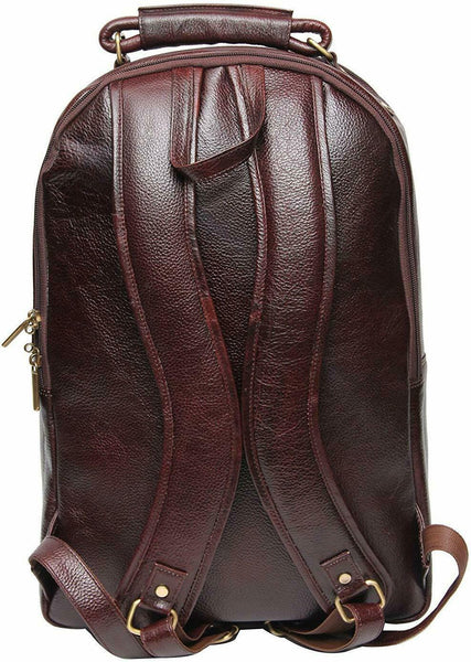 NOORA New Men Women Leather Brown Backpack Rucksack Shoulder Fashion Bag WA254 - Noora International