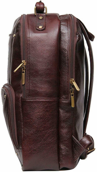 NOORA New Men Women Leather Brown Backpack Rucksack Shoulder Fashion Bag WA254 - Noora International