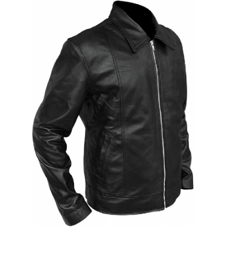 Noora New Men's Black Lambskin Leather Biker Jacket With YKK Zipper Racer Rider Black Leather Jacket SU0146 - Noora International