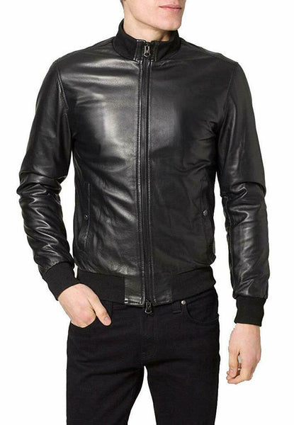NOORA New MEN'S Genuine Hot BIKER CAFE RACER REAL LEATHER SLIM FIT JACKET NI-27 - Noora International
