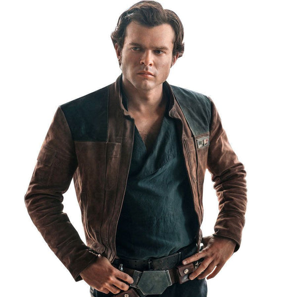 Noora New Men's Han Solo Story Distressed Brown Biker Suede Leather Jacket NI-45 - Noora International