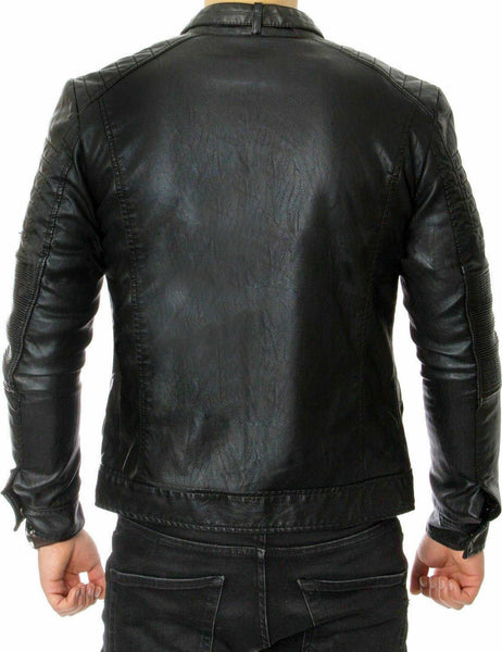 NOORA NEW MENS REAL LAMBSKIN LEATHER BLAZER JACKET TWO BUTTON SLIM FIT COAT NI-5 - Noora International