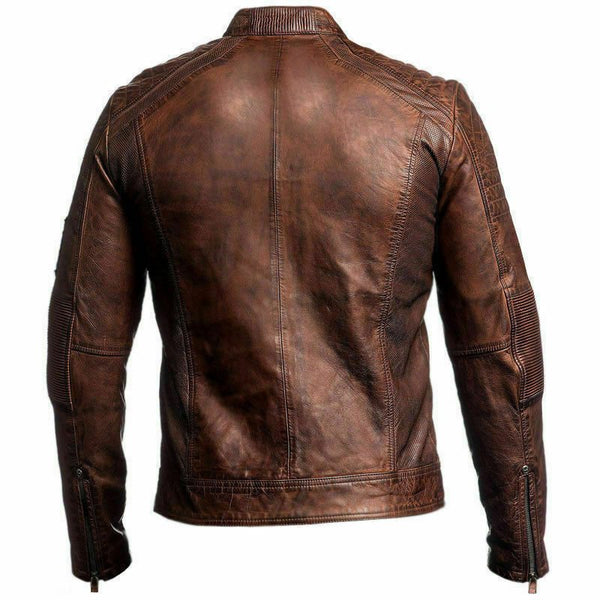 Noora NEW MENS REAL LAMBSKIN LEATHER BLAZER JACKET TWO BUTTON SLIM FIT COAT NI-50 - Noora International