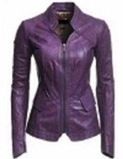 Noora New Vintage Womens lambskin Purple Leather Jacket | Motorcycle Biker Jacket YK057 - Noora International