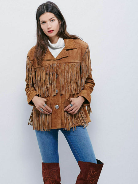 Noora New Women's Lambskin Brown Suede Leather Jacket Racing Stylish Biker Modern Jacket L13 - Noora International