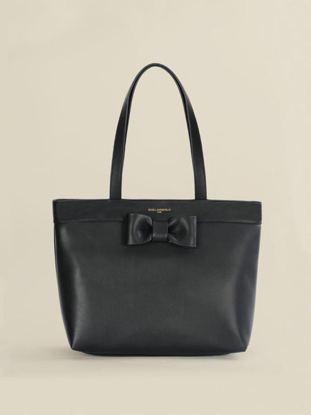 Noora New Women's Stylish Black Designer Leather Handbag with Bow Tie - Noora International