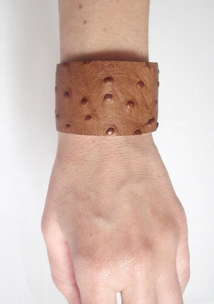 NOORA New Wrist Band or Brown Lambskin Leather Festival Wearable Band Hidden Bracelet Arm Band Hands Free Band Custom to Order RS681 - Noora International
