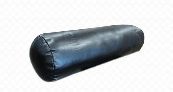 NOORA Pure Leather pillow Shinny Black, Cushion Round bolster Shape Cover,Housewarming Gift Special for Anniversary BLACK Pillow Cover SJ62 - Noora International