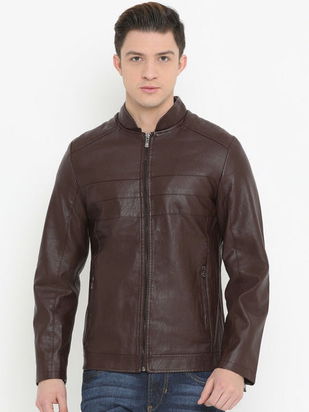 Noora Real Lambskin Dark Brown Leather Jacket Men's Leather Stylish Smart Fit Leather Jacket NI-67 - Noora International