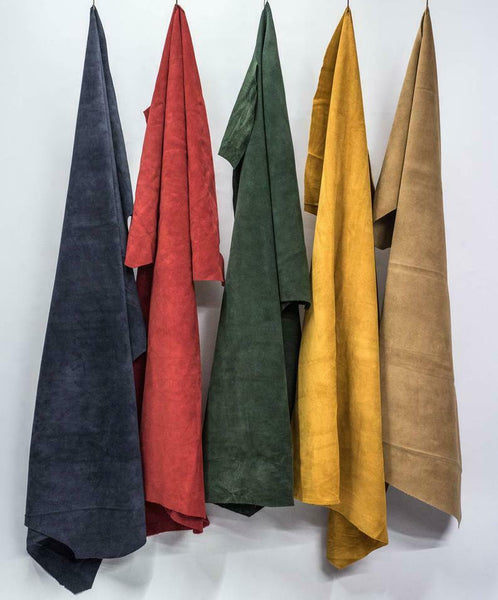 NOORA Red Split Suede, Calf skin suede, soft leather Hides bags and shoes WA537 - Noora International