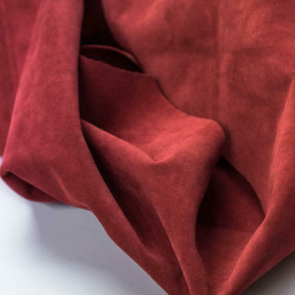 NOORA Red Split Suede, Calf skin suede, soft leather Hides bags and shoes WA537 - Noora International