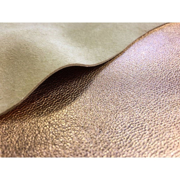 NOORA Rose gold Real leather piece, soft leather rose pink gold , genuine leather Lambskin Hide Dairy Leather - Noora International