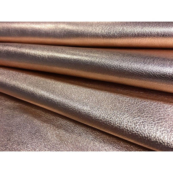 NOORA Rose gold Real leather piece, soft leather rose pink gold , genuine leather Lambskin Hide Dairy Leather - Noora International