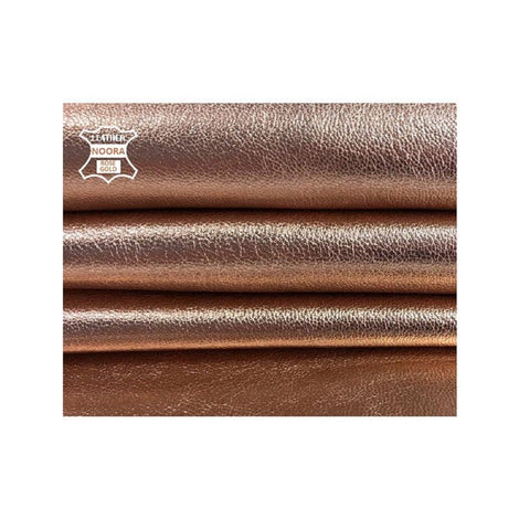 Rose gold Real leather piece, soft leather rose pink gold, real leather Lambskin Hide Dairy Leather