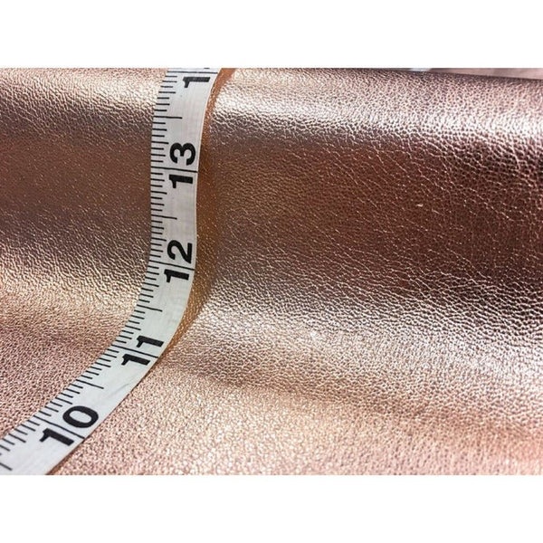 NOORA Rose gold Real leather piece, soft leather rose pink gold , genuine leather Lambskin Hide Dairy Leather - Noora International