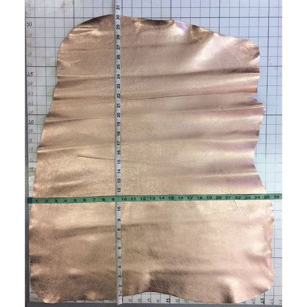 NOORA Rose gold Real leather piece, soft leather rose pink gold , genuine leather Lambskin Hide Dairy Leather - Noora International