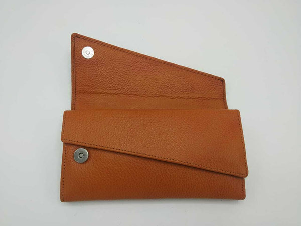 Noora Tan Quilted Lambskin Leather Classic WOC Handmade Clutch Bag QD 554 - Noora International